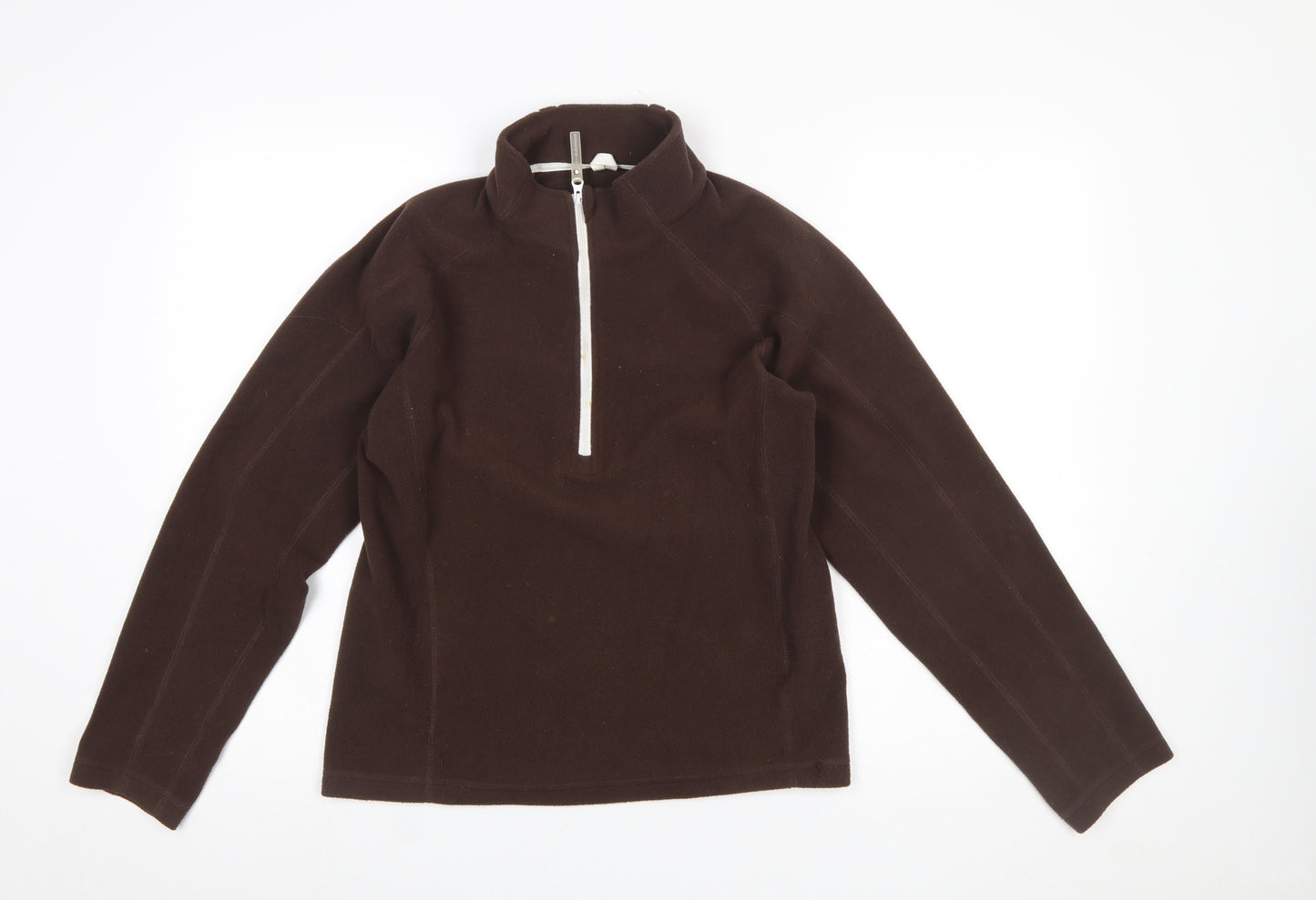 Sunice Women's Brown Fleece 1/2 Zip Pullover Sweatshirt Medium
