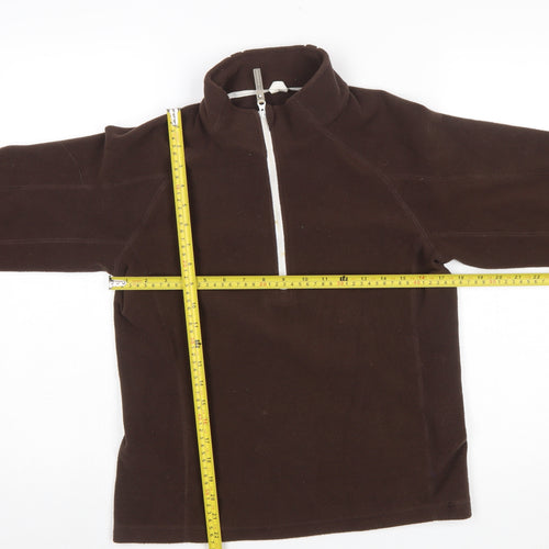 Sunice Women's Brown Fleece 1/2 Zip Pullover Sweatshirt Medium