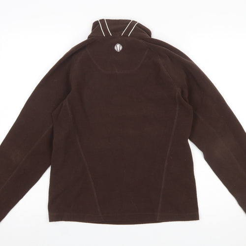 Sunice Women's Brown Fleece 1/2 Zip Pullover Sweatshirt Medium