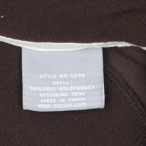 Sunice Women's Brown Fleece 1/2 Zip Pullover Sweatshirt Medium