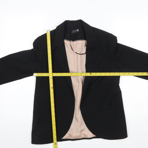 Topshop Women Black Size 10 Classic Blazer Jacket Lined