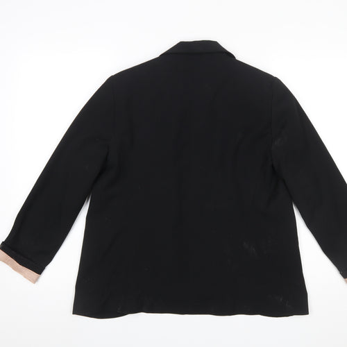 Topshop Women Black Size 10 Classic Blazer Jacket Lined