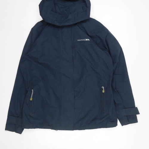 Trespass Womens Blue Waterproof Hooded Rain Jacket L