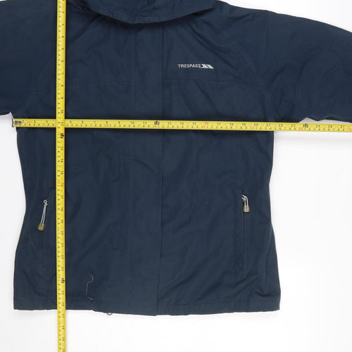 Trespass Womens Blue Waterproof Hooded Rain Jacket L