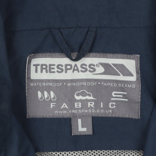 Trespass Womens Blue Waterproof Hooded Rain Jacket L