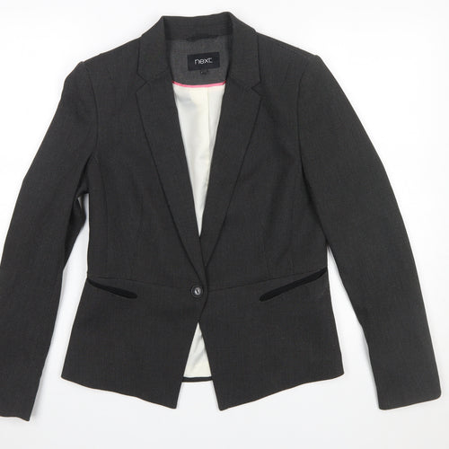 Next Women’s Black Size 10R Slim Fit Single-Breasted Blazer