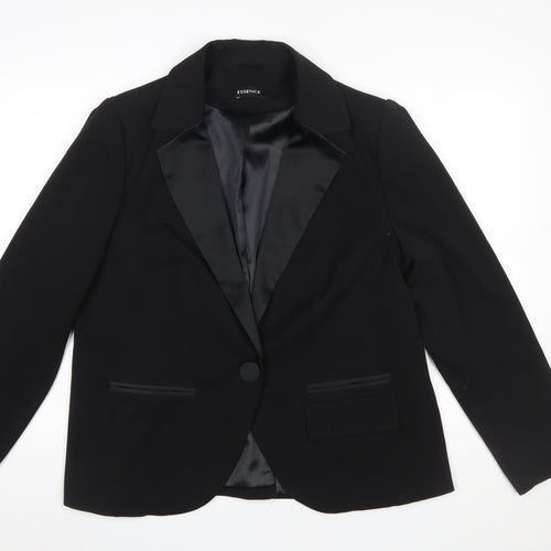 Evans Women's Black Size 18 Single-Breasted Blazer
