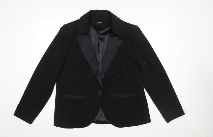 Evans Women's Black Size 18 Single-Breasted Blazer