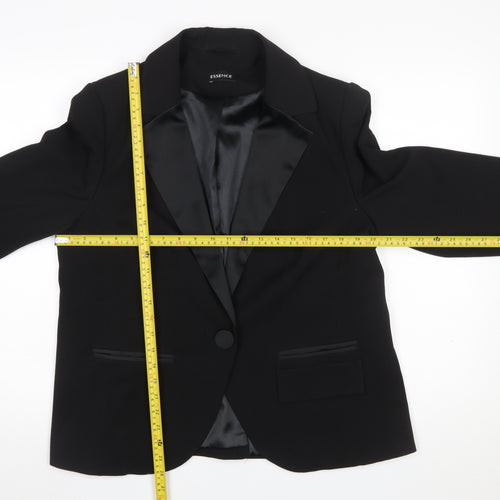 Evans Women's Black Size 18 Single-Breasted Blazer