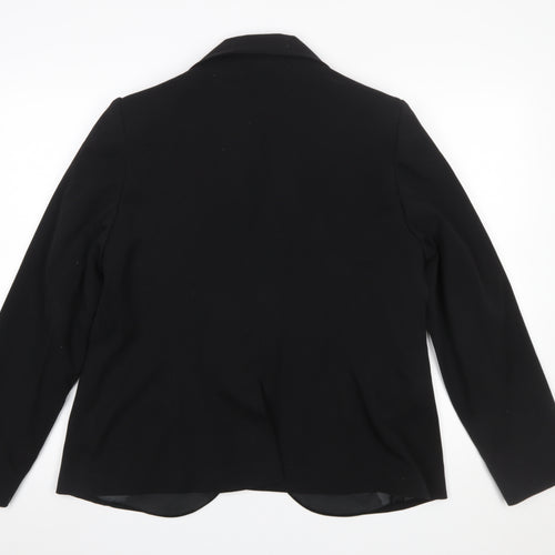 Evans Women's Black Size 18 Single-Breasted Blazer
