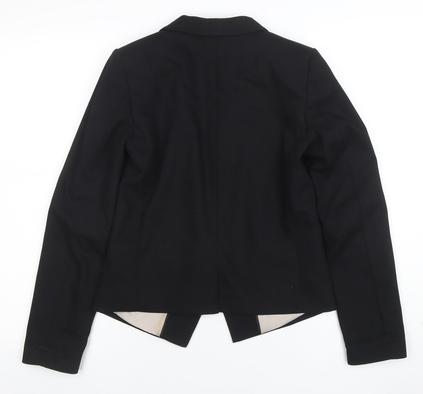 H&M Women's Black Slim Fit Blazer Jacket Size 6 Tailored Workwear