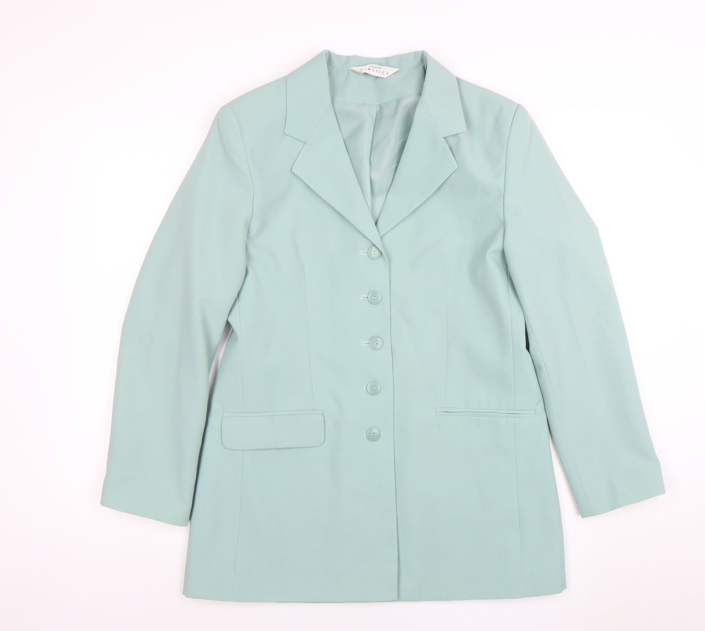 Modern Classics Women's Green Blazer Jacket Size 12 Regular Fit