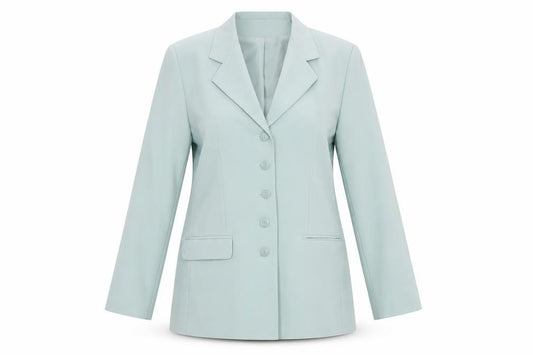 Front view of Modern Classics Women's Green Blazer Jacket, size 12, Regular Fit