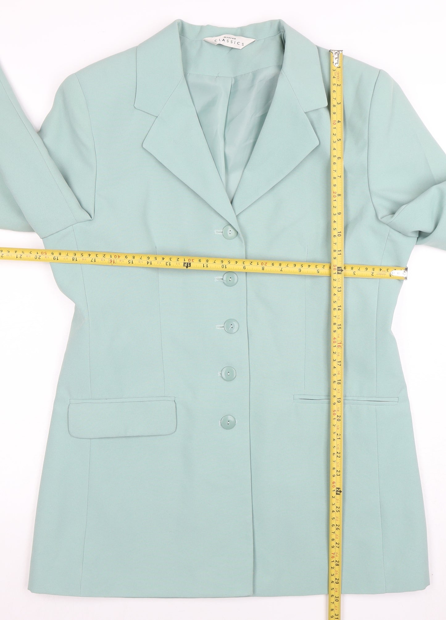 Modern Classics Women's Green Blazer Jacket Size 12 Regular Fit