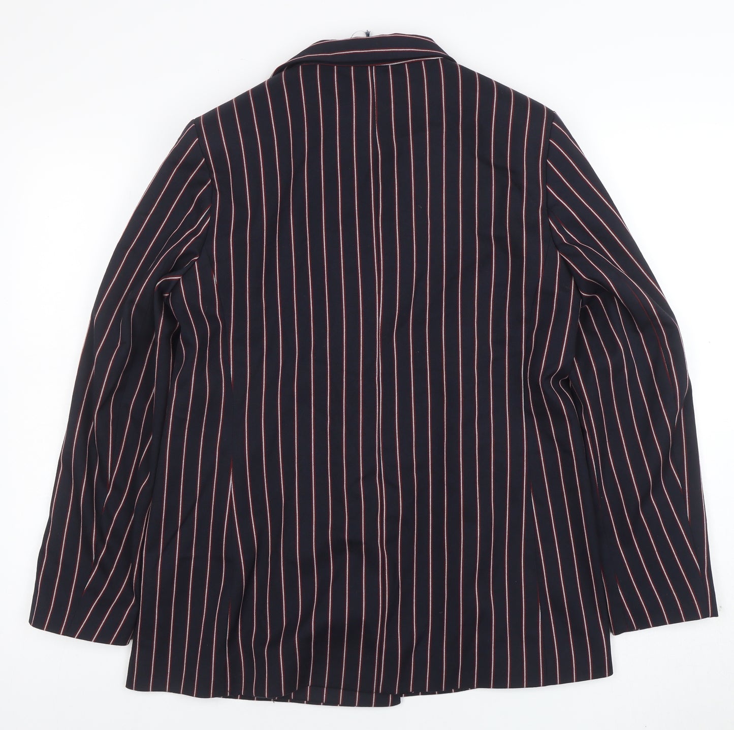 Marks and Spencer Women Navy Pinstripe Double-Breasted Blazer UK 12