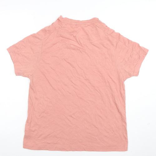 Lonsdale Womens Pink Basic Short Sleeve Crew Neck T-Shirt Size 16