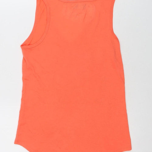 Bacardi Women's Orange Sleeveless Tank Top S Cotton Blend