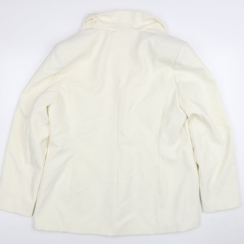 River Island Women’s Ivory Tailored One Button Blazer Size 14
