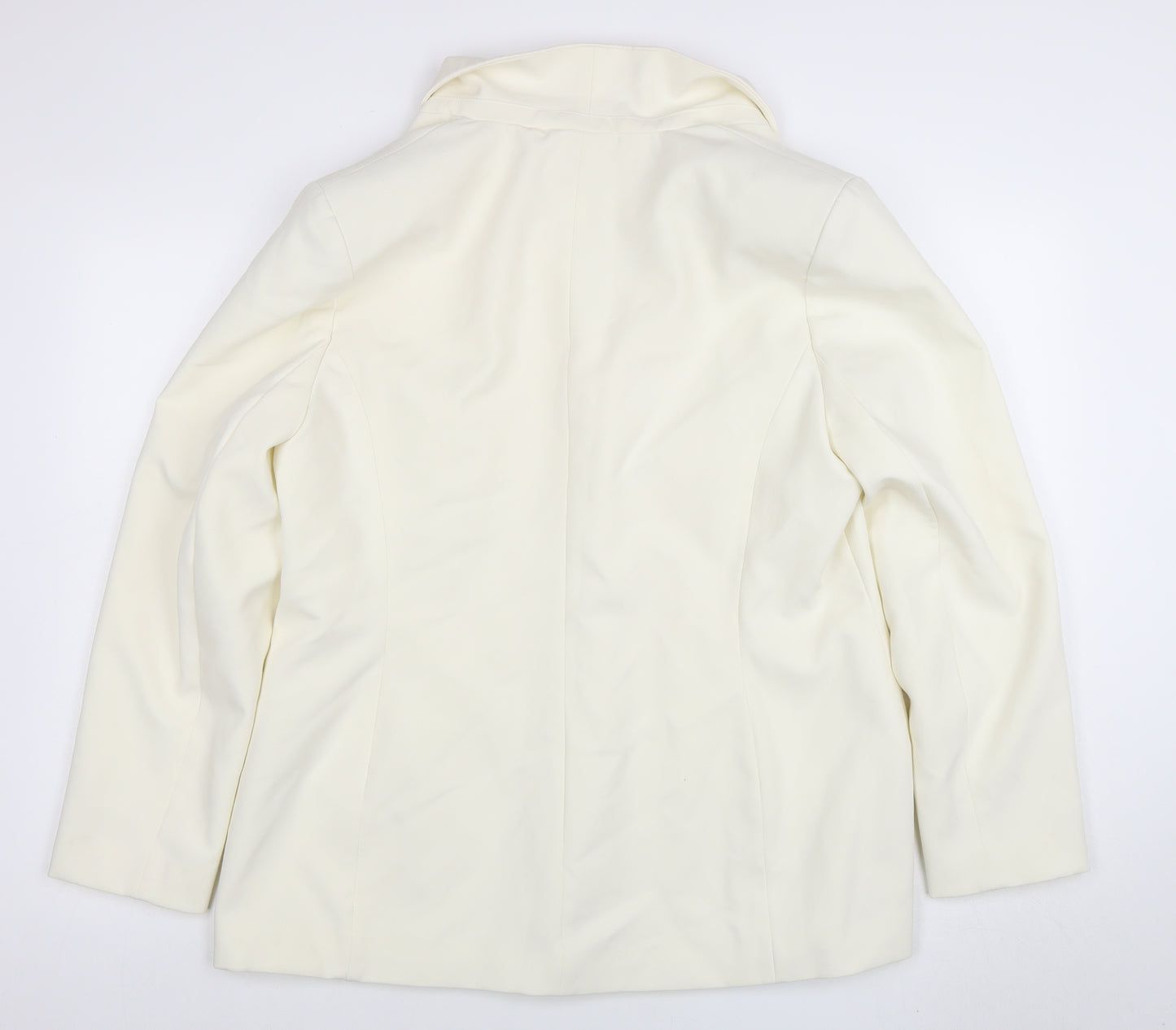 River Island Women’s Ivory Tailored One Button Blazer Size 14