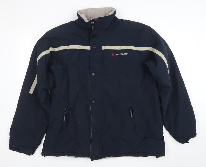 Dunlop Men Blue XL Puffer Jacket Windproof Water Resistant