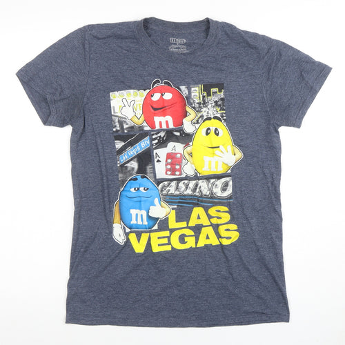 M&M's Men's Blue Graphic Las Vegas Short Sleeve T-Shirt Size S
