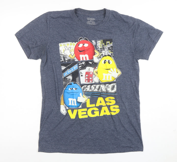 M&M's Men's Blue Graphic Las Vegas Short Sleeve T-Shirt Size S