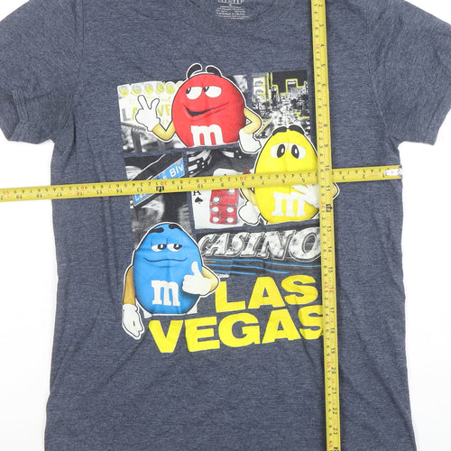 M&M's Men's Blue Graphic Las Vegas Short Sleeve T-Shirt Size S