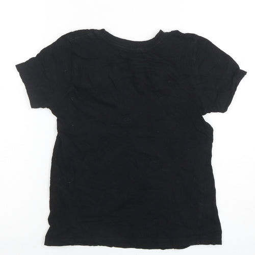 Pull&Bear Women's Black XS Basic Cotton Quote T-Shirt