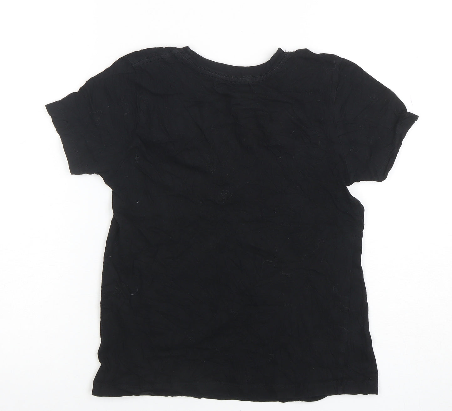 Pull&Bear Women's Black XS Basic Cotton Quote T-Shirt