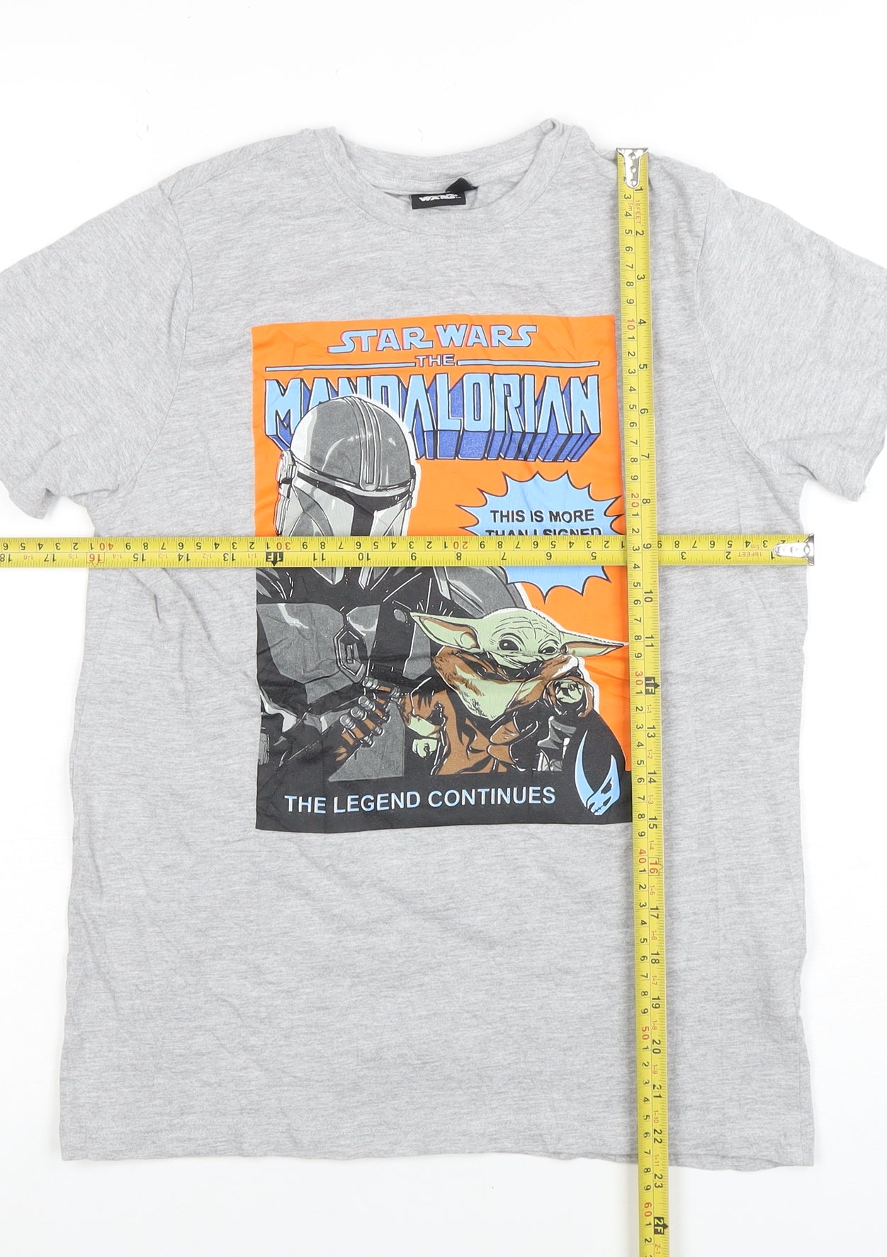 Star Wars Boys Grey The Mandalorian Graphic T-Shirt 11-12 Years