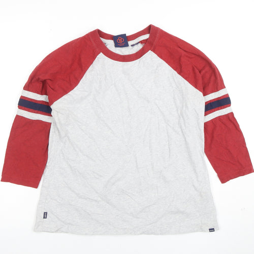 Superdry Women’s Multicoloured Raglan 3/4 Sleeve Organic Cotton T-Shirt Size 12