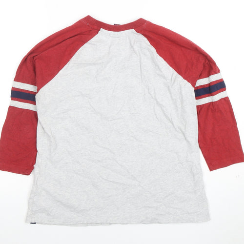 Superdry Women’s Multicoloured Raglan 3/4 Sleeve Organic Cotton T-Shirt Size 12