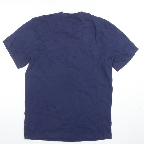 Nike Men's Navy Blue Crew Neck Short Sleeve Cotton T-Shirt S