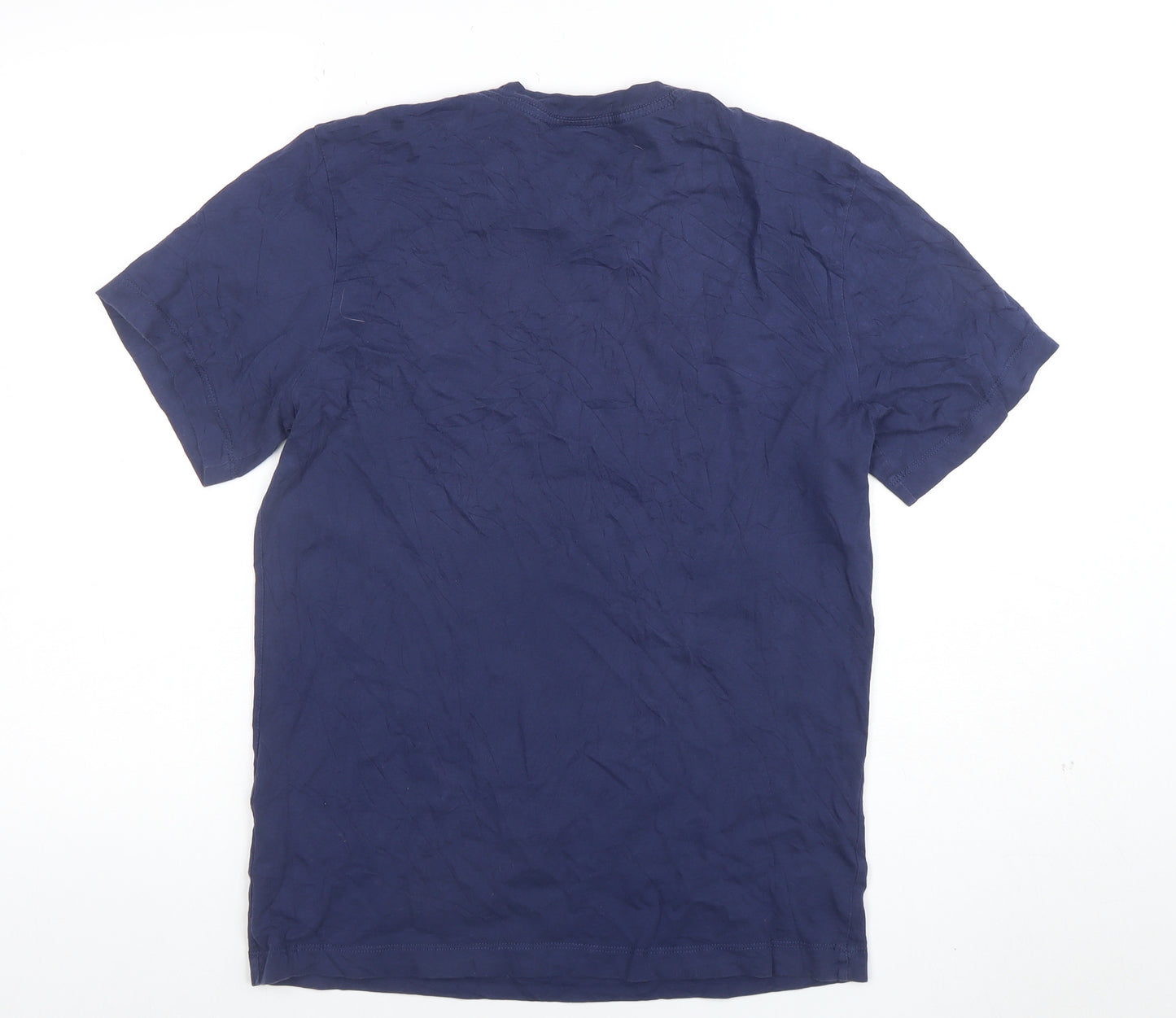 Nike Men's Navy Blue Crew Neck Short Sleeve Cotton T-Shirt S