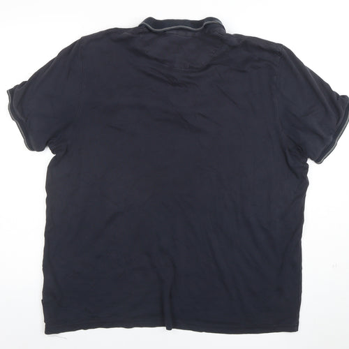 Ted Baker Men's Blue Short Sleeve Cotton Polo Shirt Size S