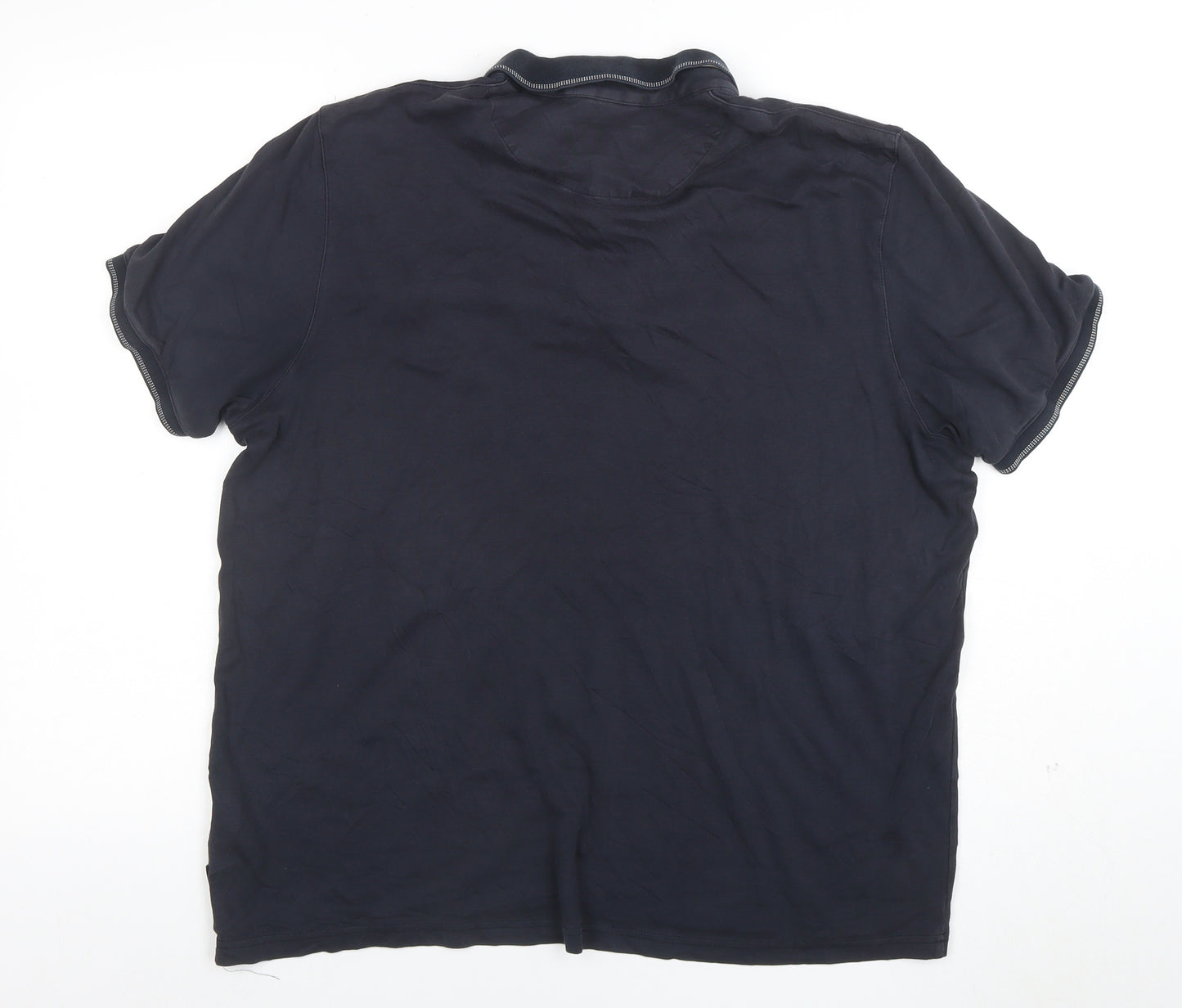 Ted Baker Men's Blue Short Sleeve Cotton Polo Shirt Size S