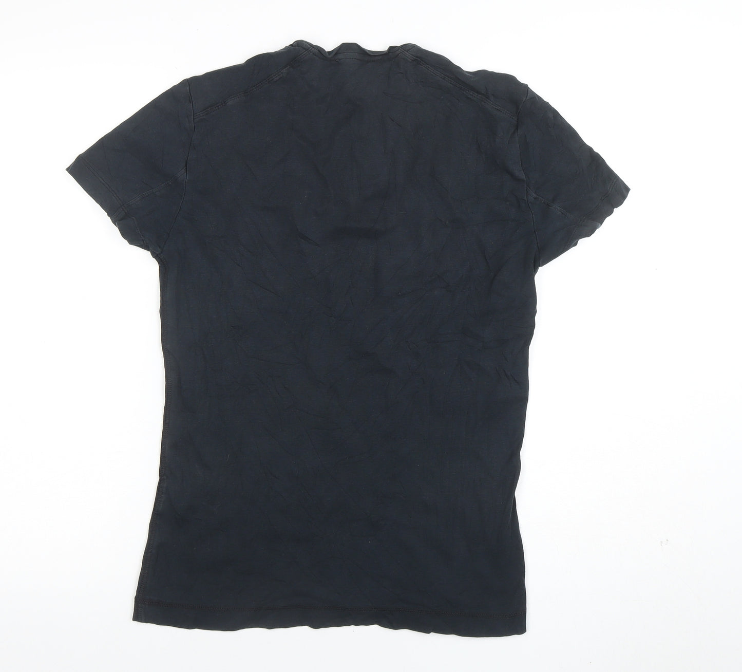 GAS Womens Black Cotton Short Sleeve Crew Neck T-Shirt S