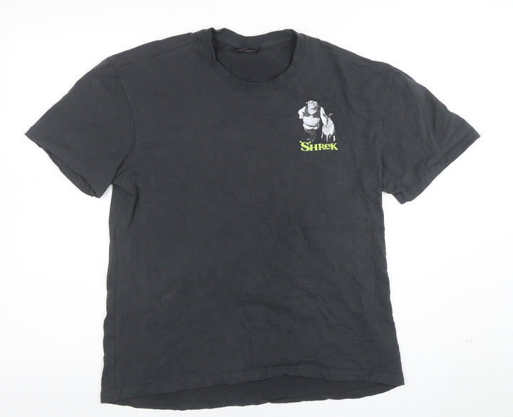 DreamWorks Shrek Black Graphic Men’s T-Shirt Size S Movie Print