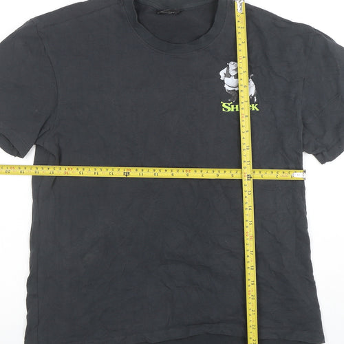 DreamWorks Shrek Black Graphic Men’s T-Shirt Size S Movie Print