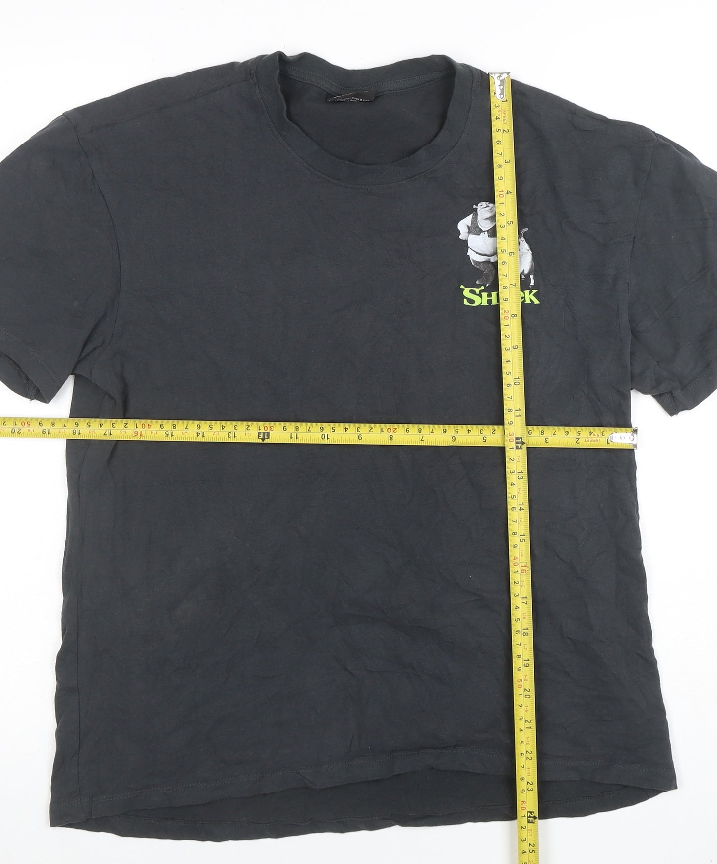 DreamWorks Shrek Black Graphic Men’s T-Shirt Size S Movie Print