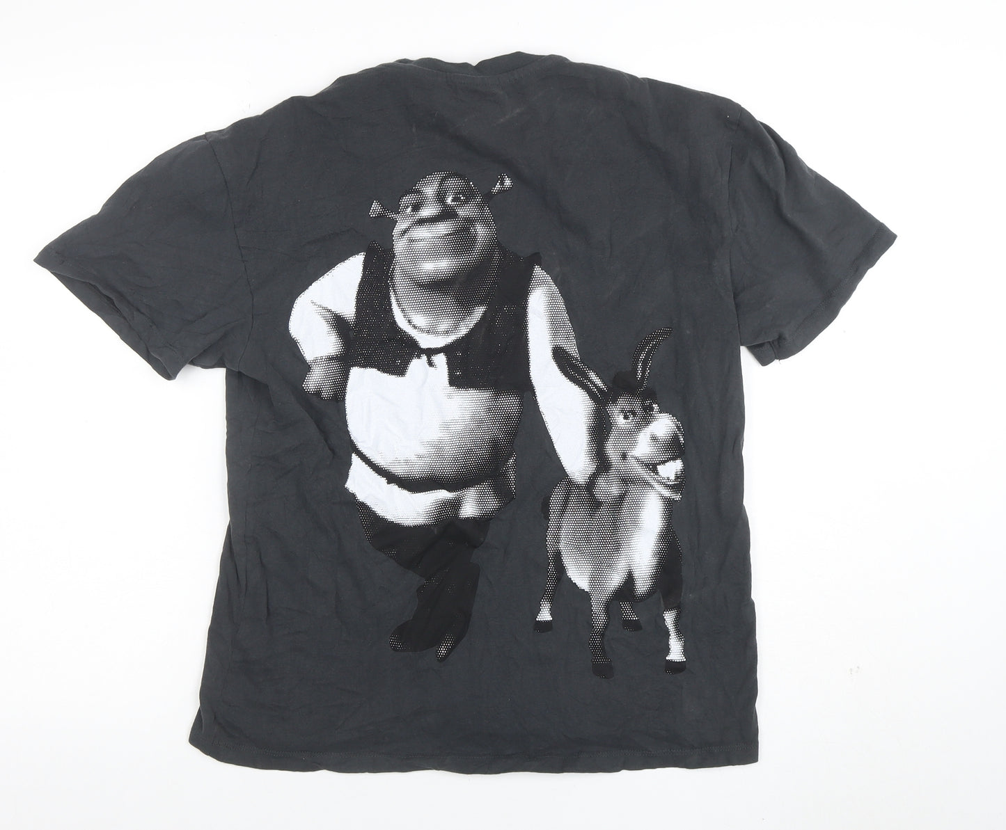 DreamWorks Shrek Black Graphic Men’s T-Shirt Size S Movie Print