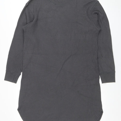 Uniqlo Women Grey M Long Sleeve Knit T-Shirt Dress