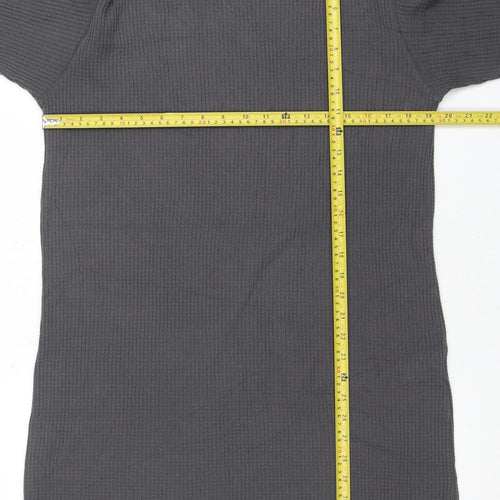 Uniqlo Women Grey M Long Sleeve Knit T-Shirt Dress