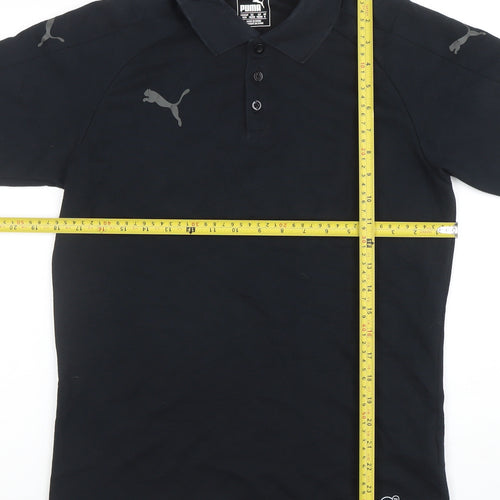 Puma Men’s Black Regular Fit Performance Polo Shirt Size M