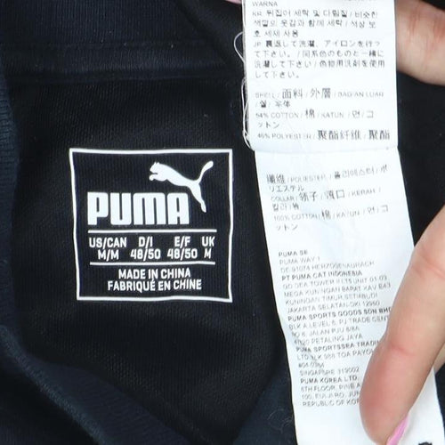 Puma Men’s Black Regular Fit Performance Polo Shirt Size M