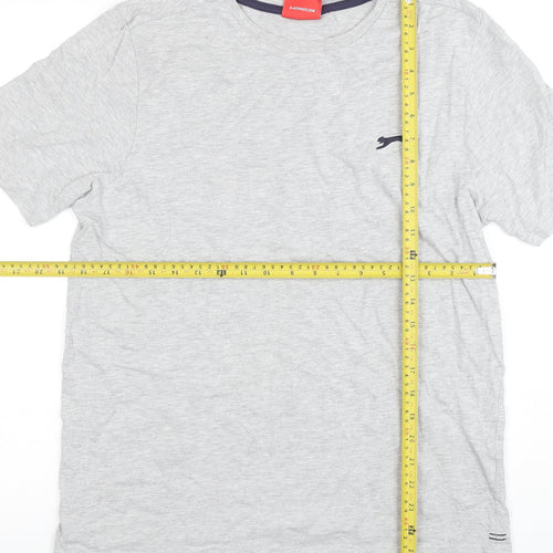 Slazenger Men’s Grey Crew Neck Short Sleeve Cotton T-Shirt M