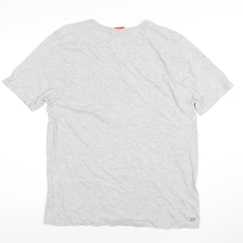 Slazenger Men’s Grey Crew Neck Short Sleeve Cotton T-Shirt M