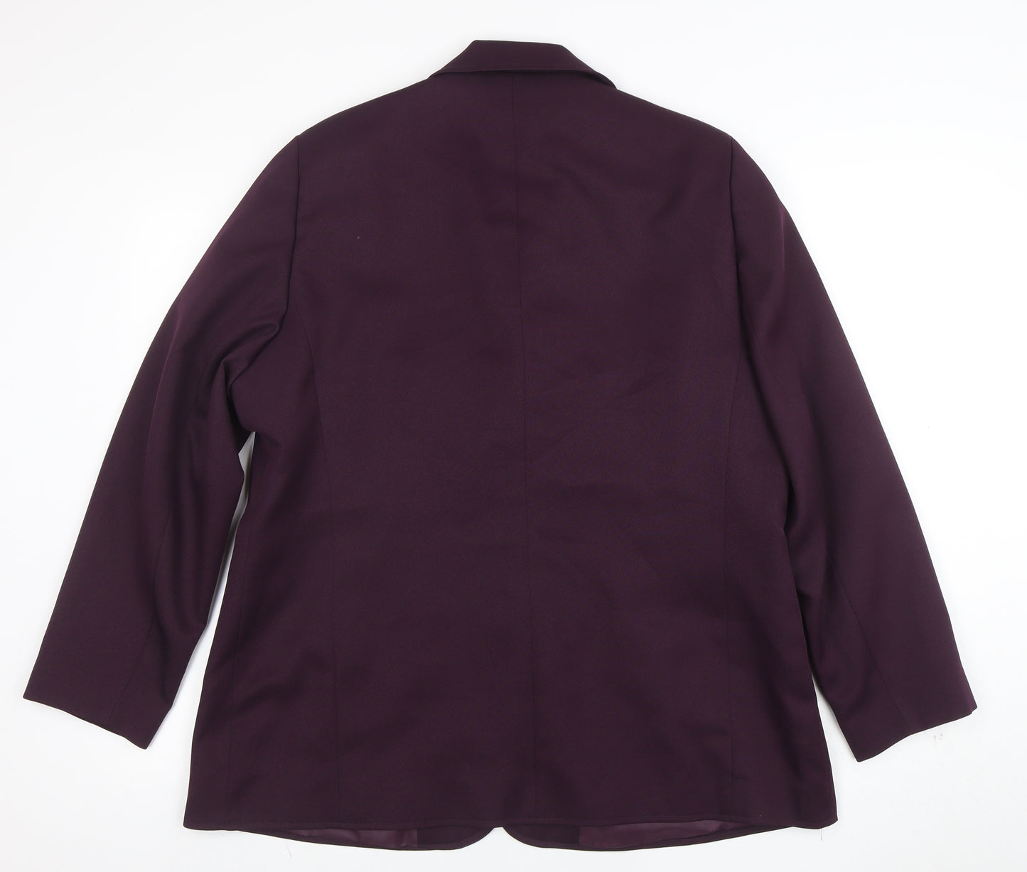 Slimma Women's Purple Size 20 Classic Lined Two-Button Blazer