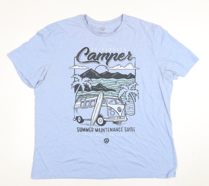 Volkswagen Men's Blue 2XL Camper Graphic Short Sleeve T-Shirt