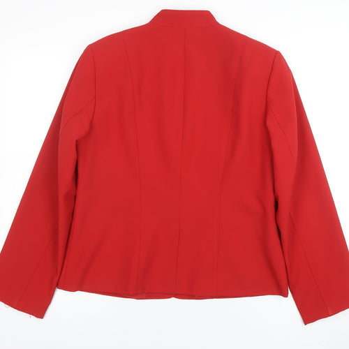 Marks and Spencer Women Red Two-Button Blazer Jacket Size 14